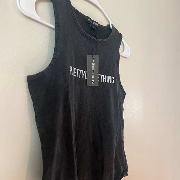 PrettyLittleThing Black Bodysuit High Neck Sleeveless - Picture 2 of 3